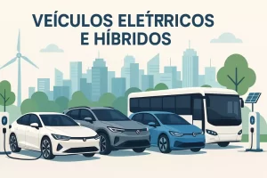 Tendências setor automotivo - visão futurista de veículos híbridos e elétricos em 2025
