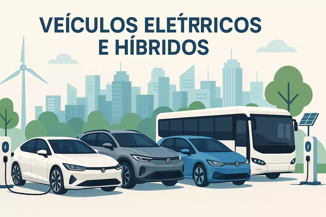 Tendências setor automotivo - visão futurista de veículos híbridos e elétricos em 2025